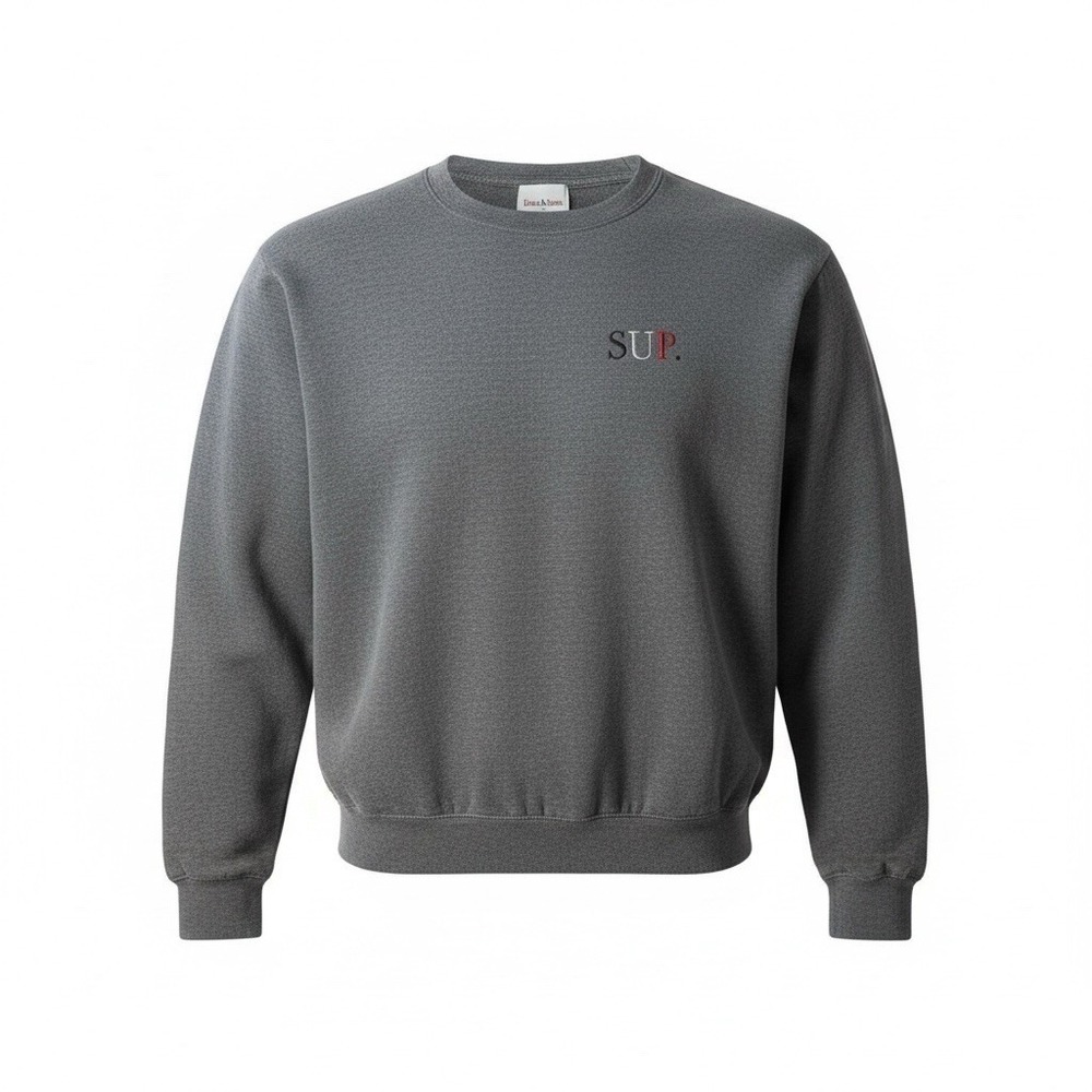 Erin‎ & Sara x Sub Urban Riot Sweatshirt Women Medium Gray SUP Embroidered Cozy